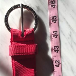 Red and Rhinestone Fabric Belt